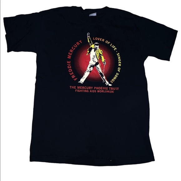 Freddie Mercury The Mercury Phoenix Trust Fighting Aids Worldwide Tshirt Size M - Picture 1 of 7
